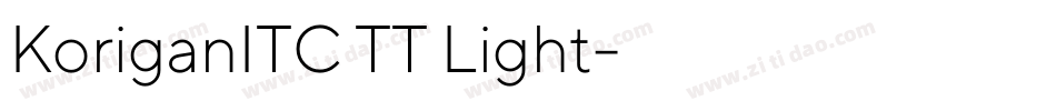 KoriganITC TT Light字体转换